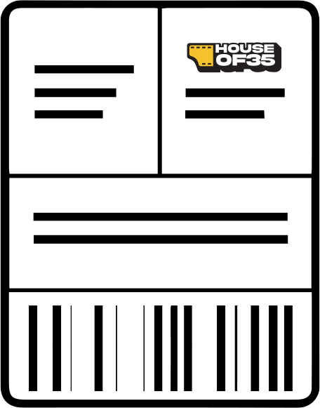 Ship to House of 35 - Shipping Label