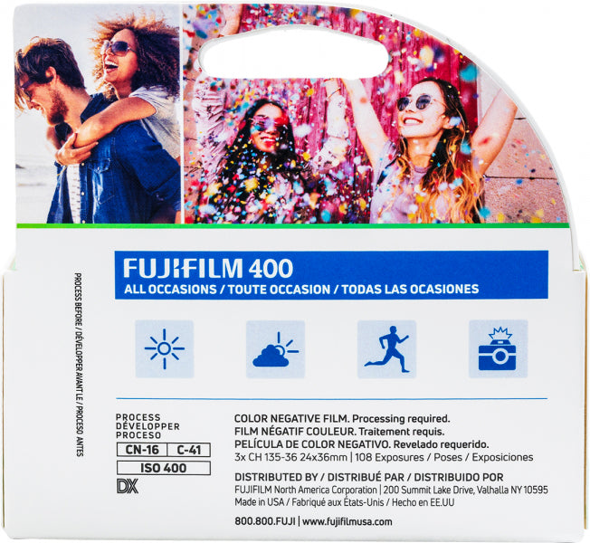 Fujifilm 400 ISO 35mm x 36exp. 3-PACK (USA) - Color Film